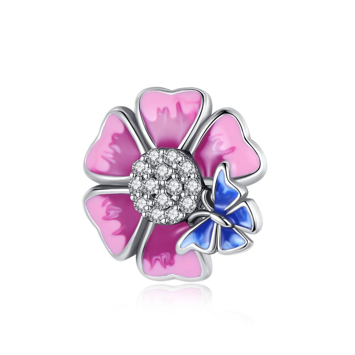 925 Sterling silver Plant Flower Pendant Series Charm