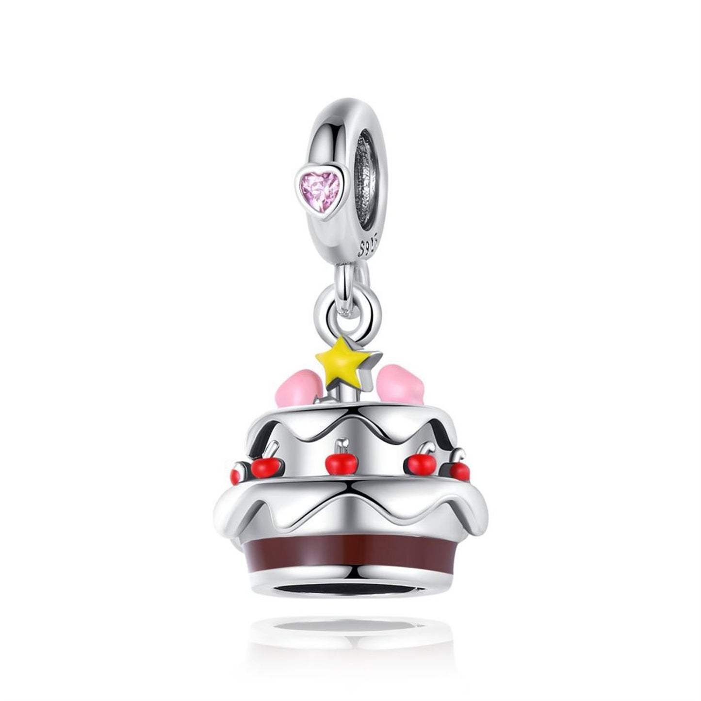 925 Sterling Silver Gourd Rainbow Milk Tea Cup Pendant Series Charm