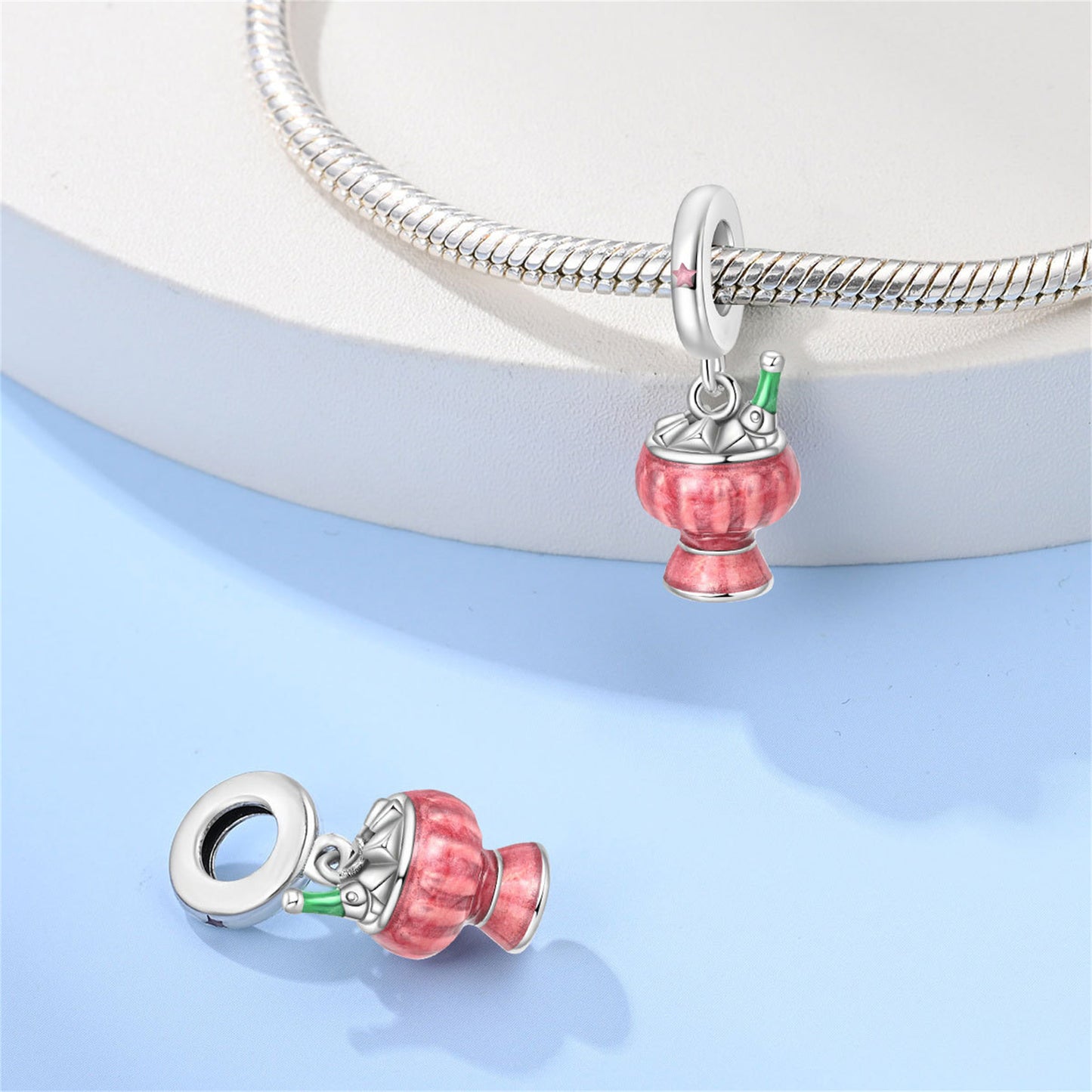925 Sterling Silver Beer Pendant Series Charm