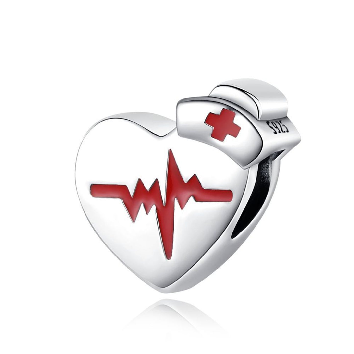 S925 Sterling Silver Health Care Characters Beading Series Charm