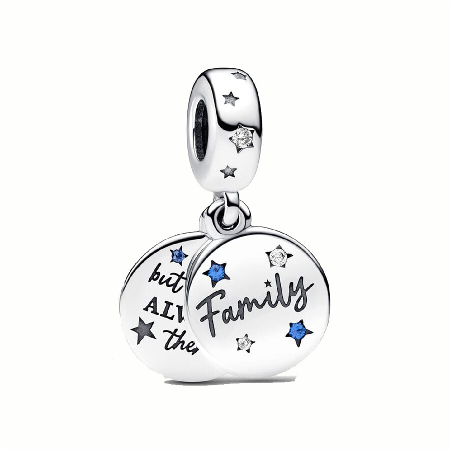 S925 Sterling Silver Five-Pointed Star Star Beaded Series Charm