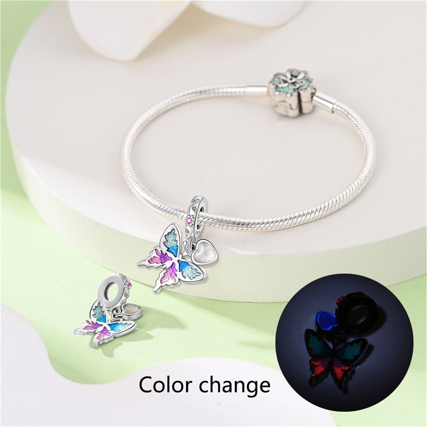925 Sterling Silver Shiny Dragonfly Pendant Series Charm