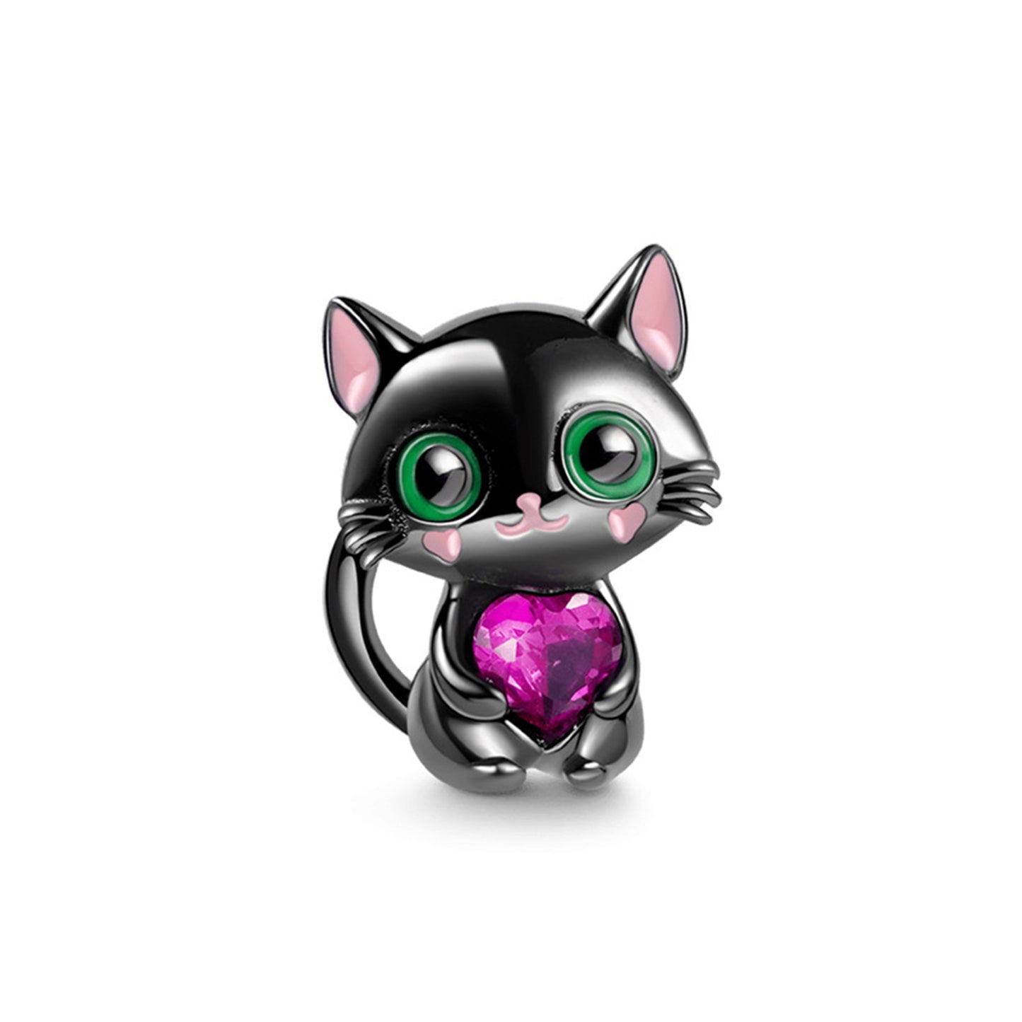 925 Sterling silver Rabbit Fortune Cat Beading Series Charm