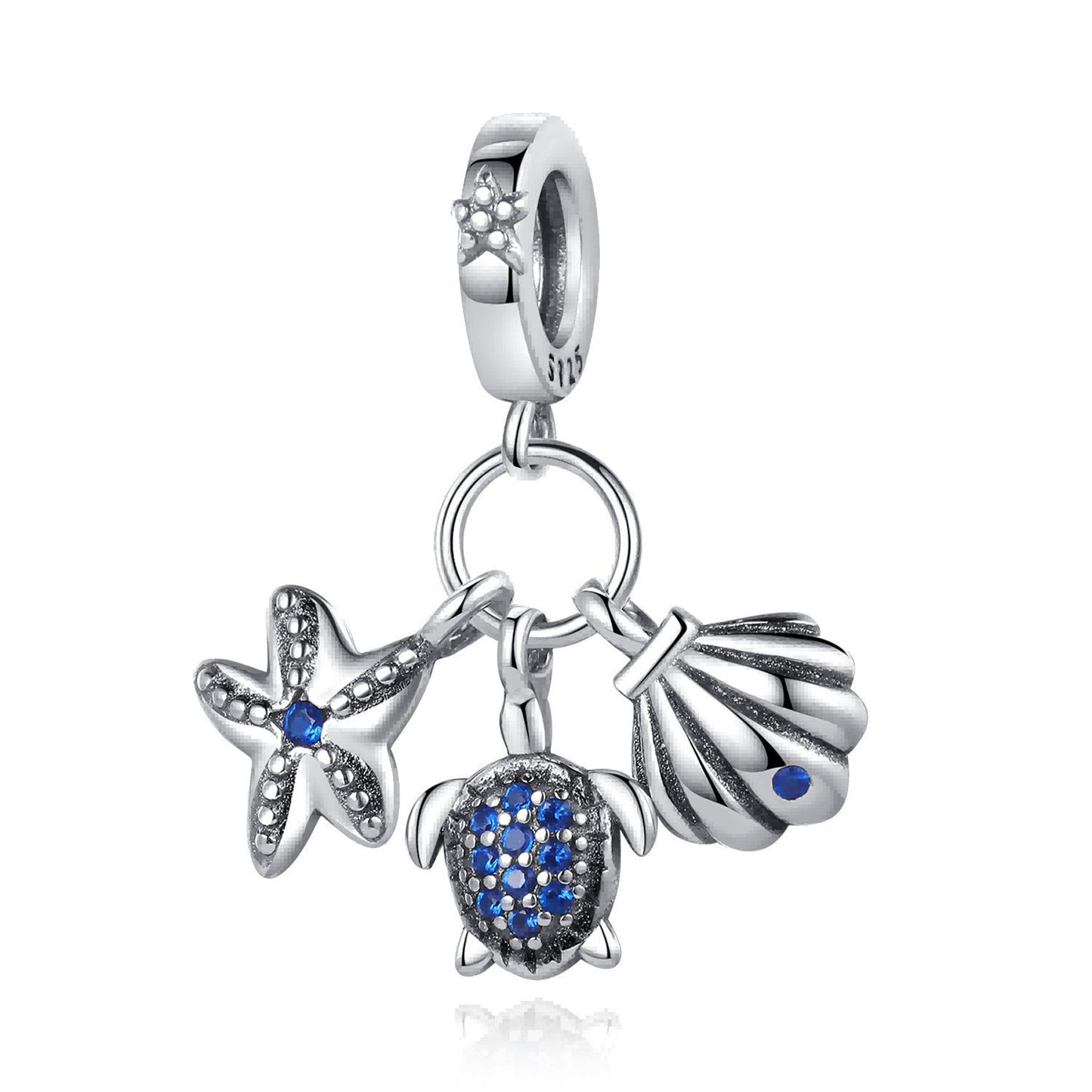 925 Sterling silver Sea starfish Pendant Series Charm