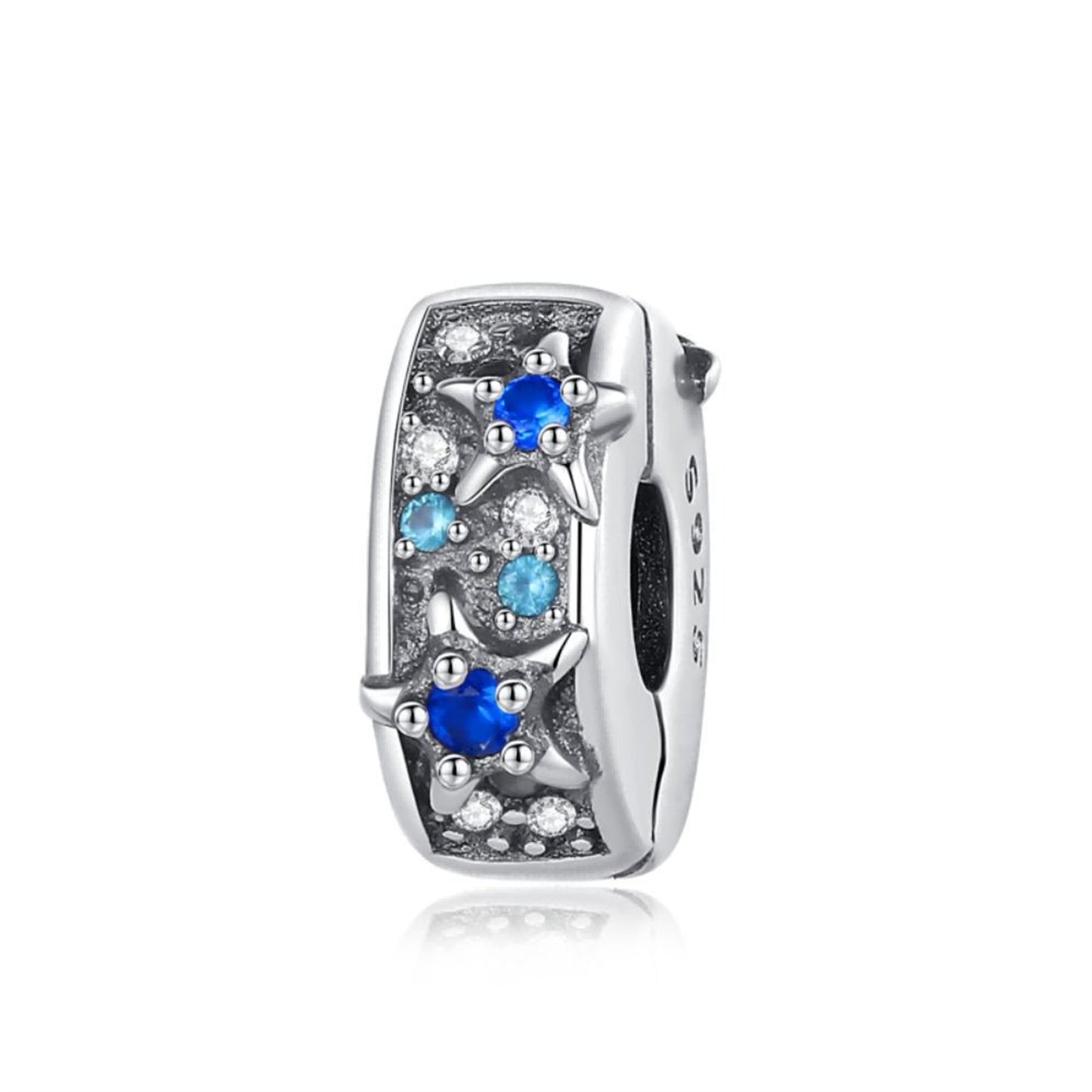 S925 Sterling Silver Turtle Dolphin Blue Beading Series Charm
