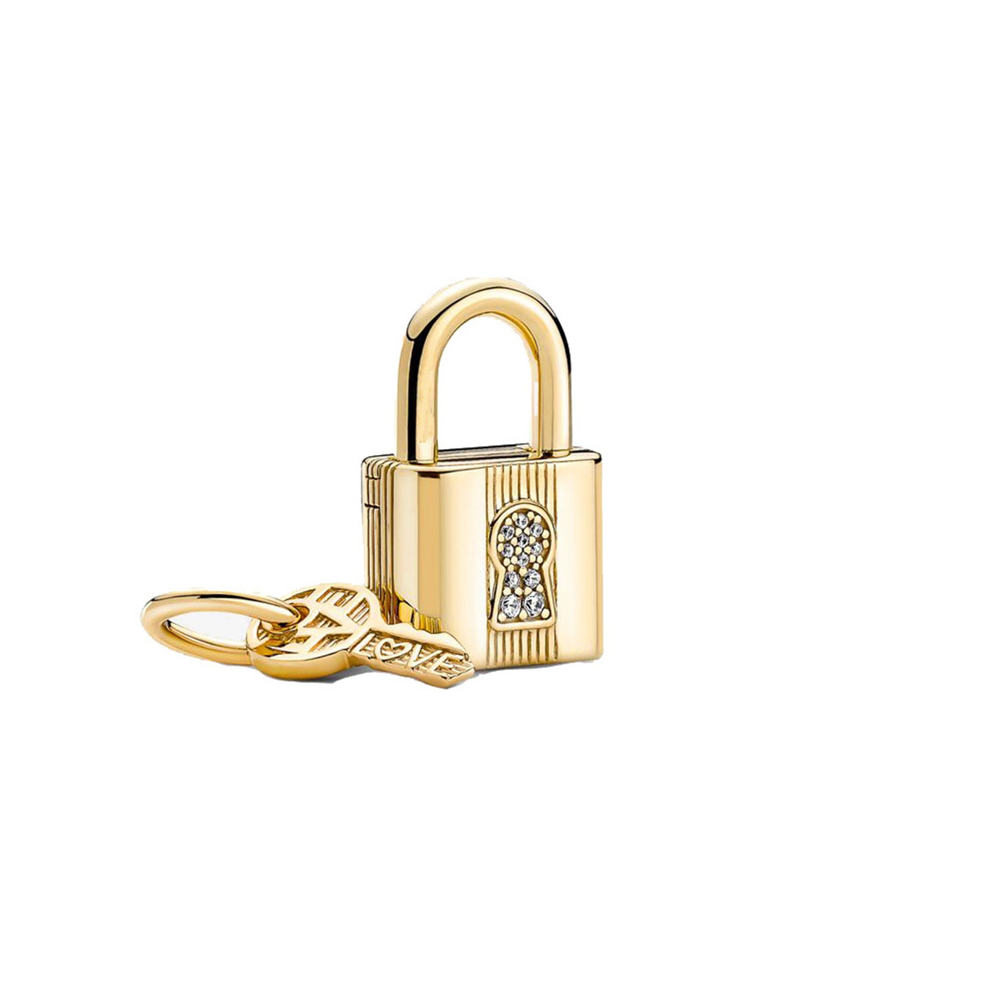 S925 Sterling Silver Love Lock Beaded Series Charm
