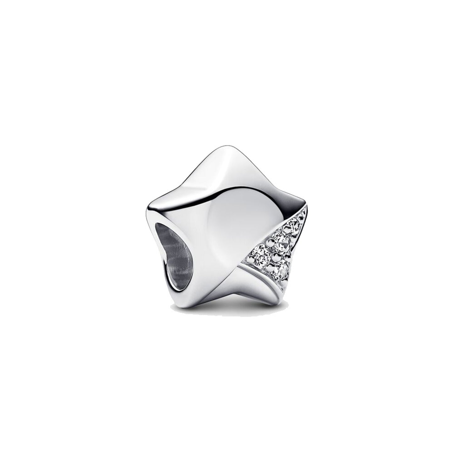 S925 Sterling Silver Blue Shining Five-Pointed Star Beaded Series Charm