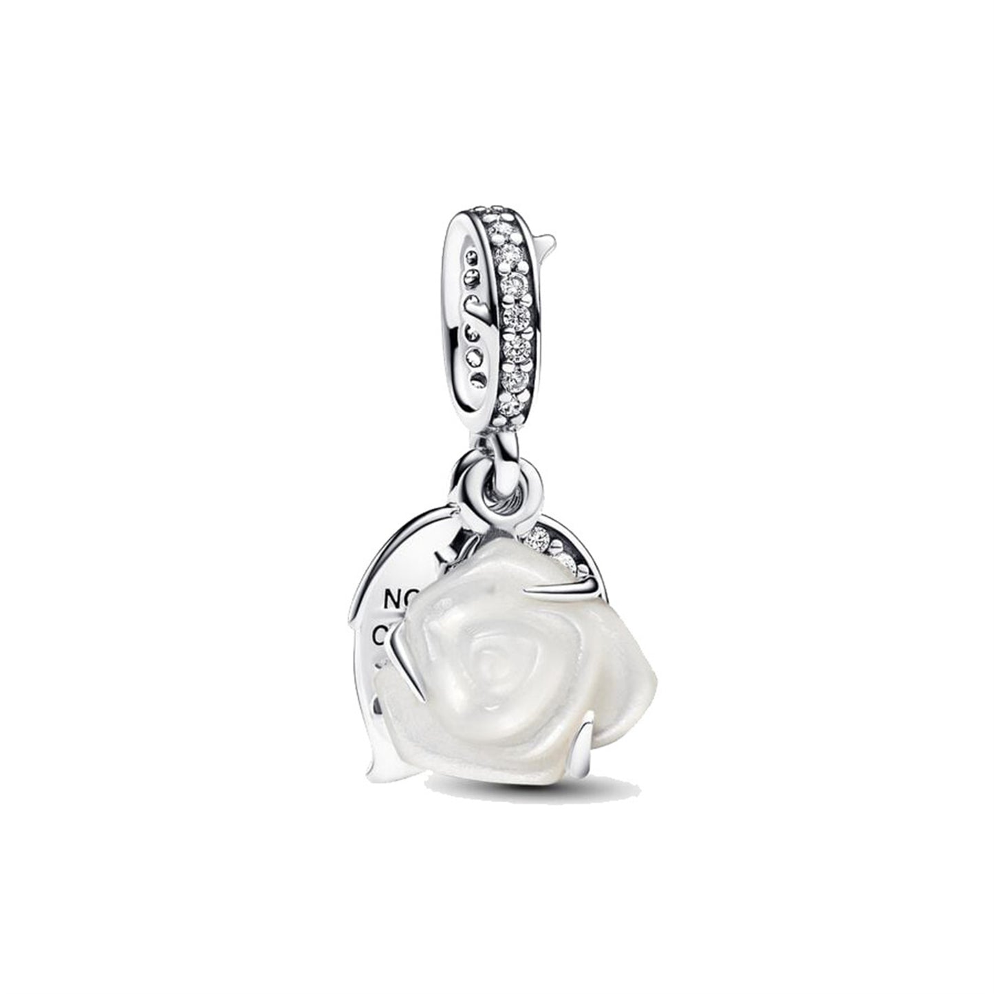 S925 Sterling Silver Pearl Rose Beading Series Charm