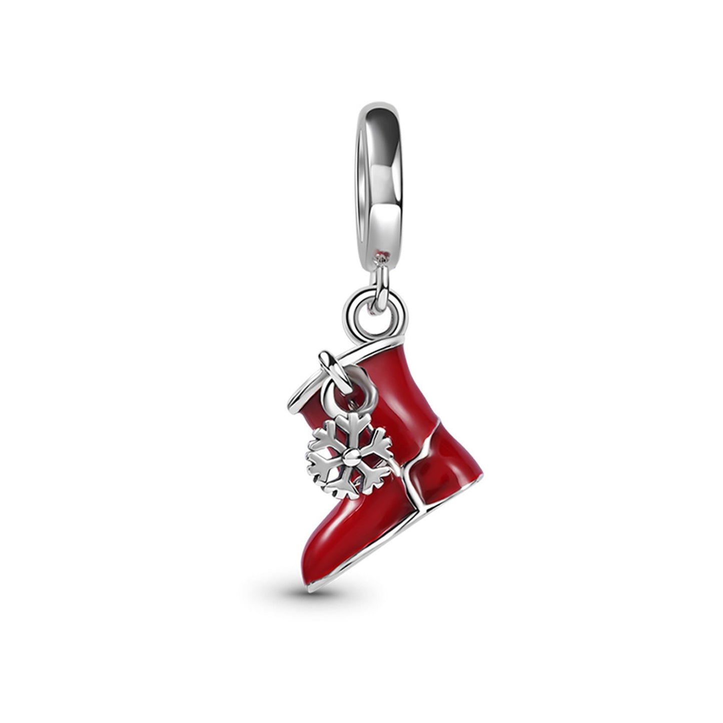 S925 Sterling Silver Christmas Anchor Pendant Series Charm