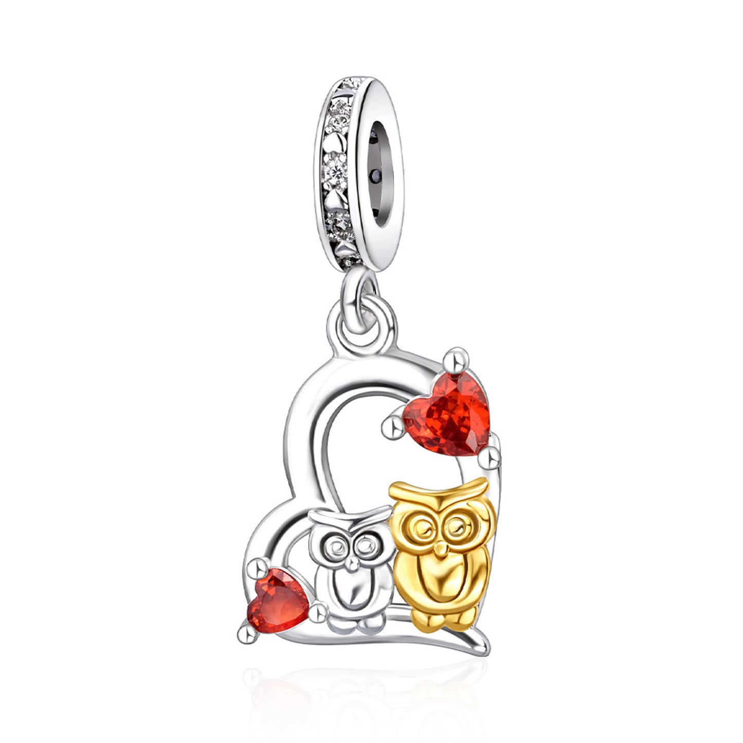 925 Sterling silver Unicorn Animal Heart Pendant Series Charm