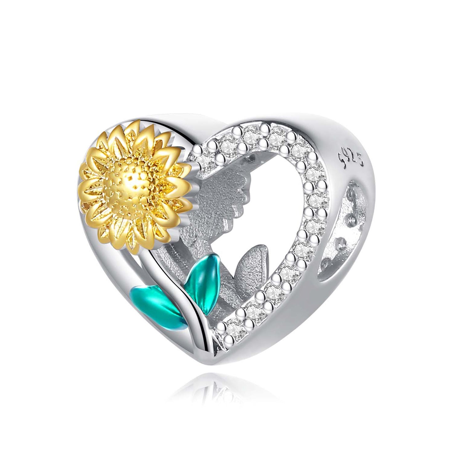 925 Sterling silver Plant Flower Pendant Series Charm