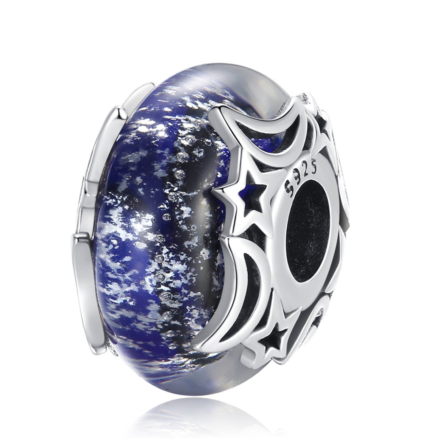 925 Sterling Silver Glass Beaded Series Charm