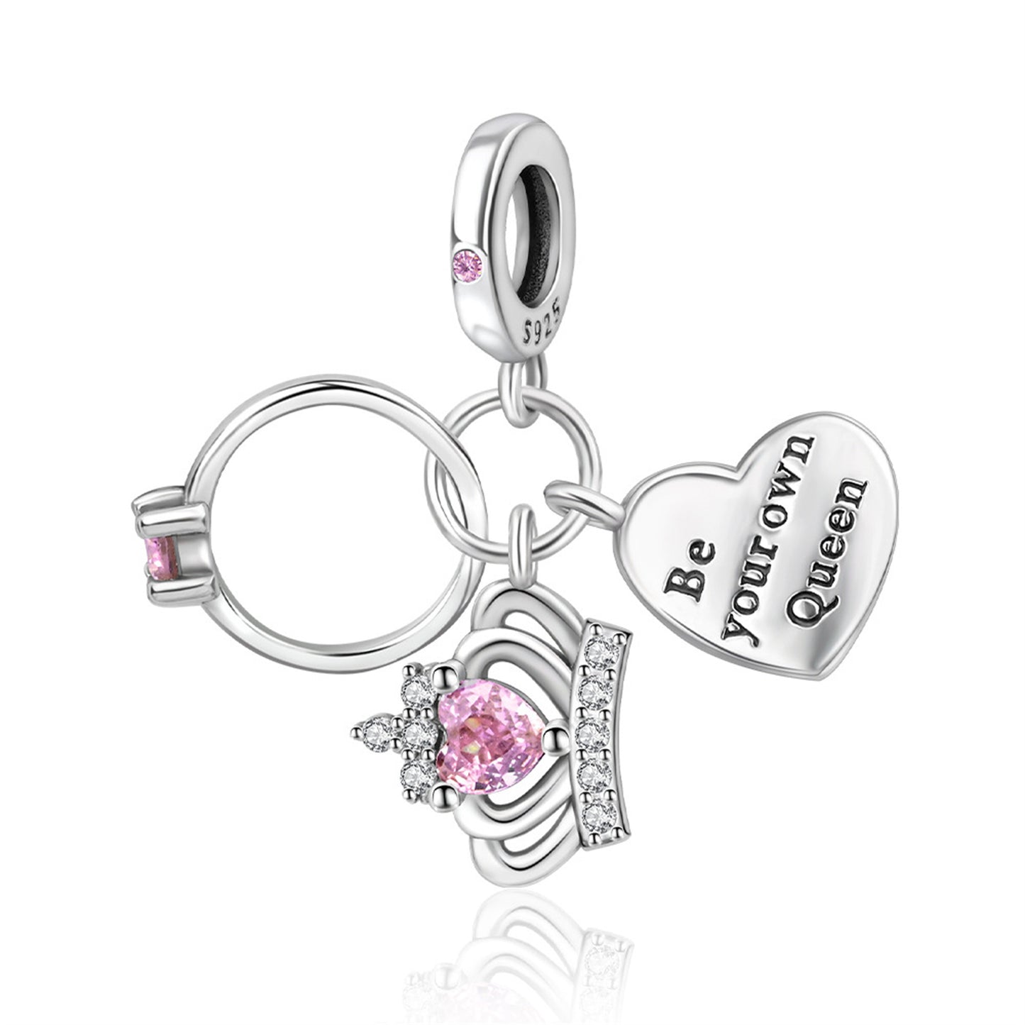 925 Sterling silver Unicorn Animal Heart Pendant Series Charm