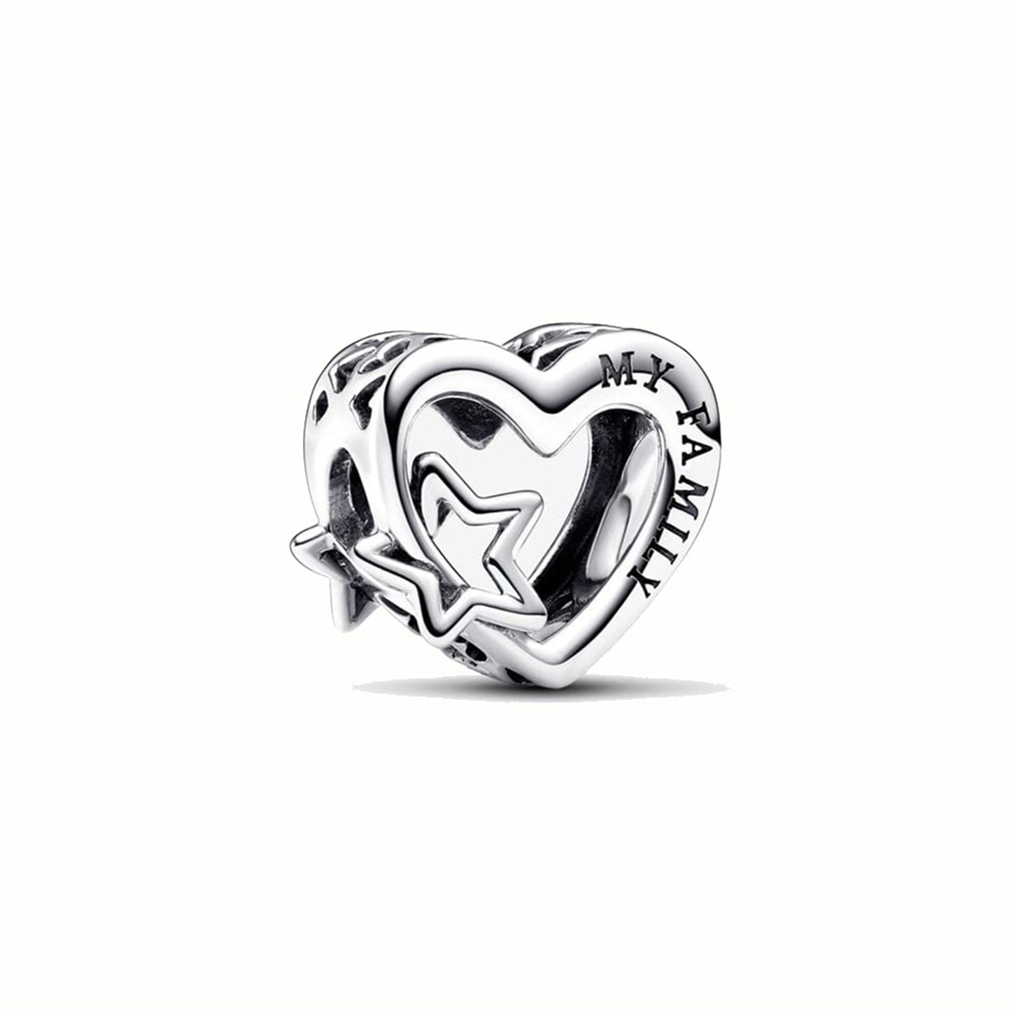 S925 Sterling Silver Five-Pointed Star Star Beaded Series Charm