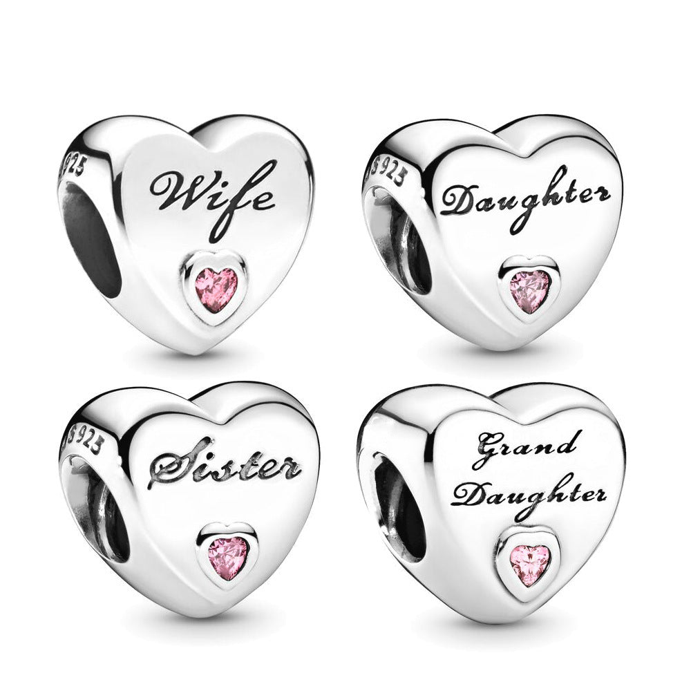 Family Expresses Love Mother Daughter Heart Charms