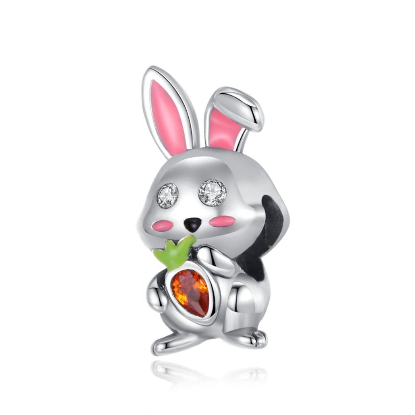 925 Sterling silver Rabbit Fortune Cat Beading Series Charm