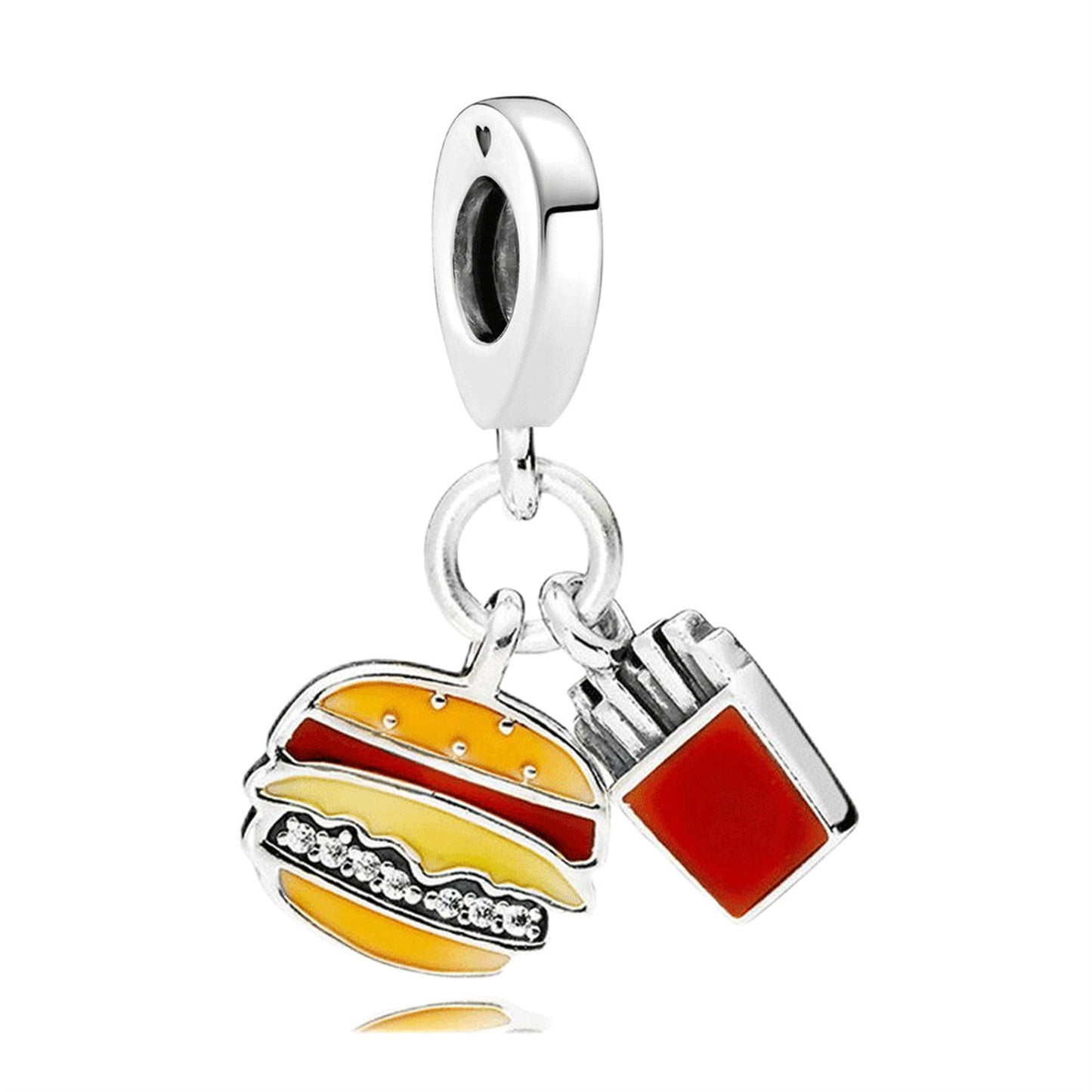 925 Sterling Silver Gourd Rainbow Milk Tea Cup Pendant Series Charm