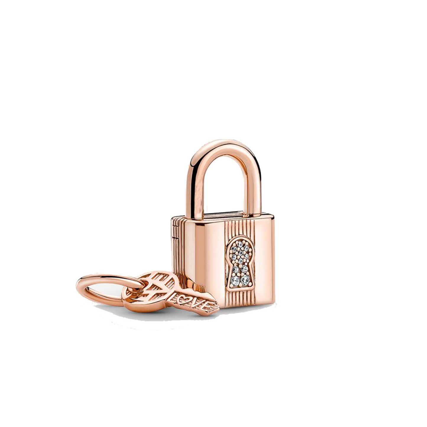 S925 Sterling Silver Love Lock Beaded Series Charm