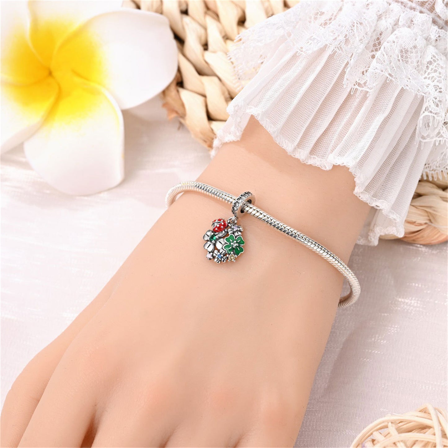 925 Sterling Silver Cute Animal Mouse Pendant Series Charm