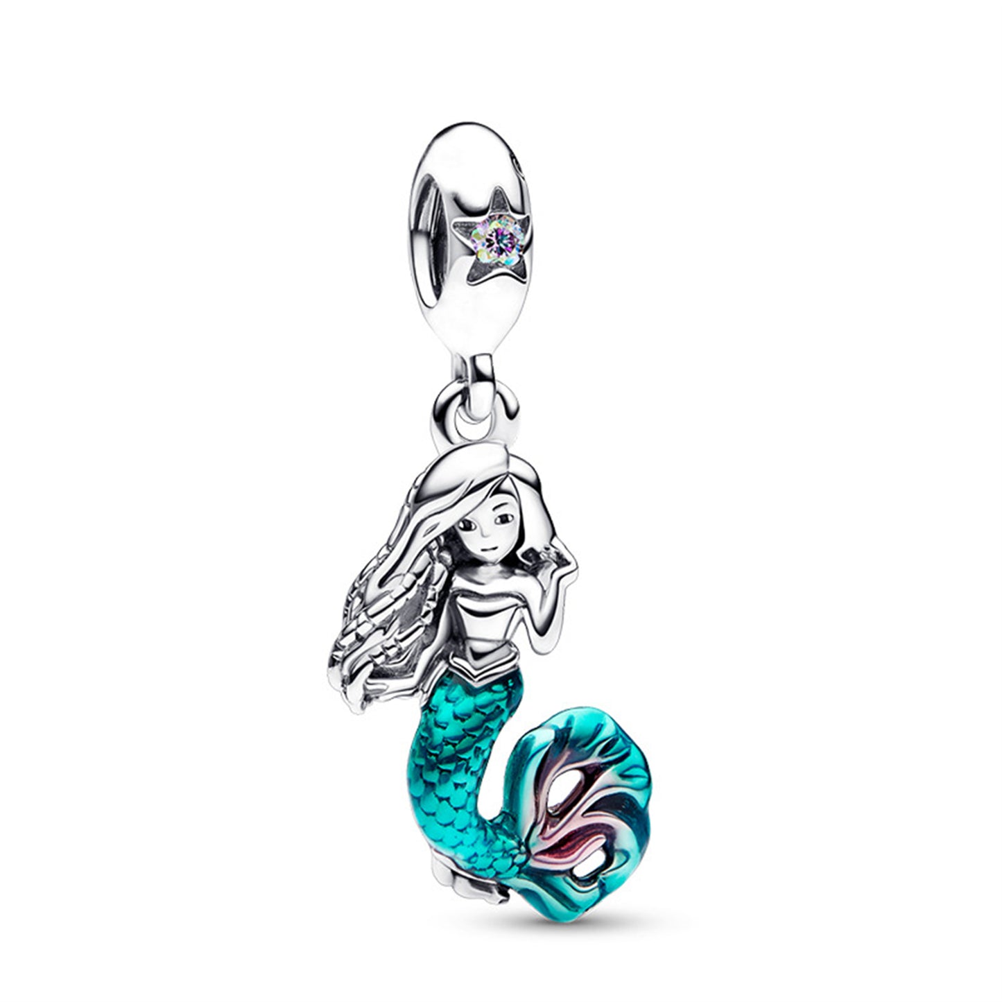 S925 Sterling Silver Marine Animal Mermaid Pendant Series Charm