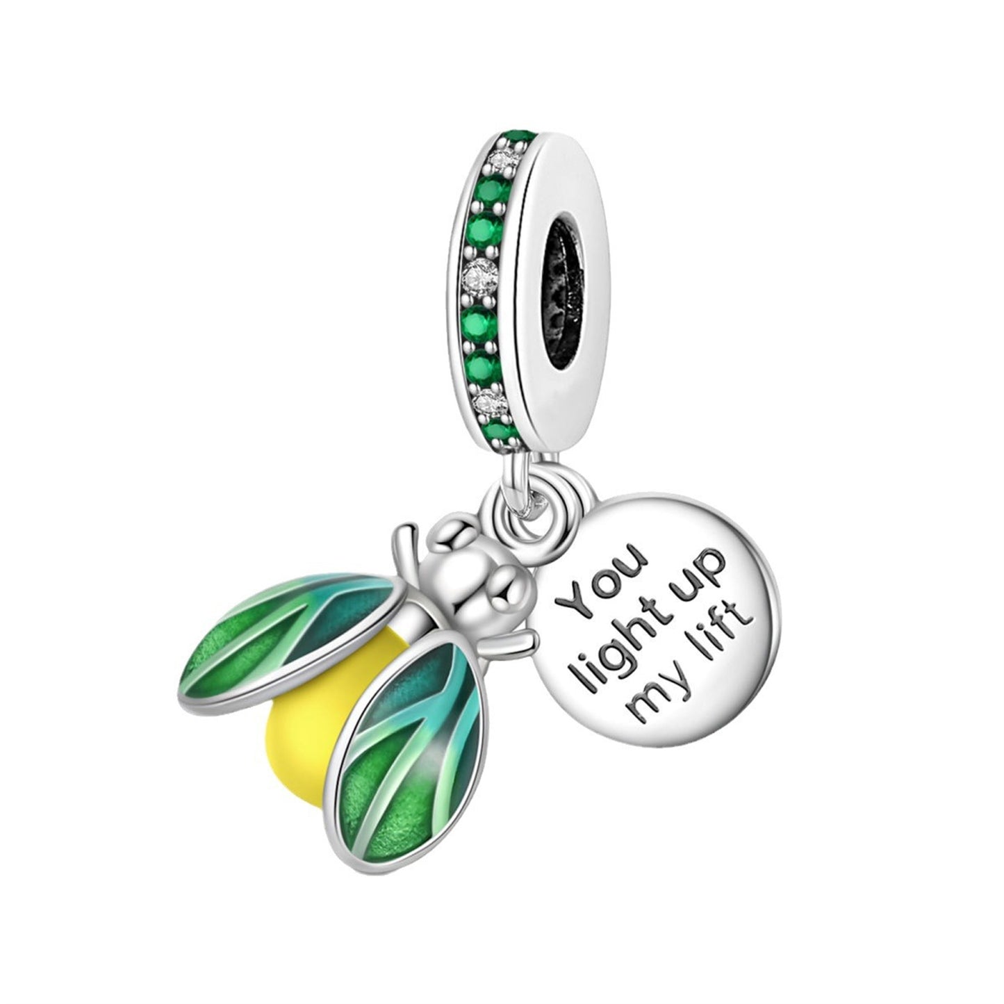 925 Sterling Silver Luminous Chameleon Pendant Series Charm