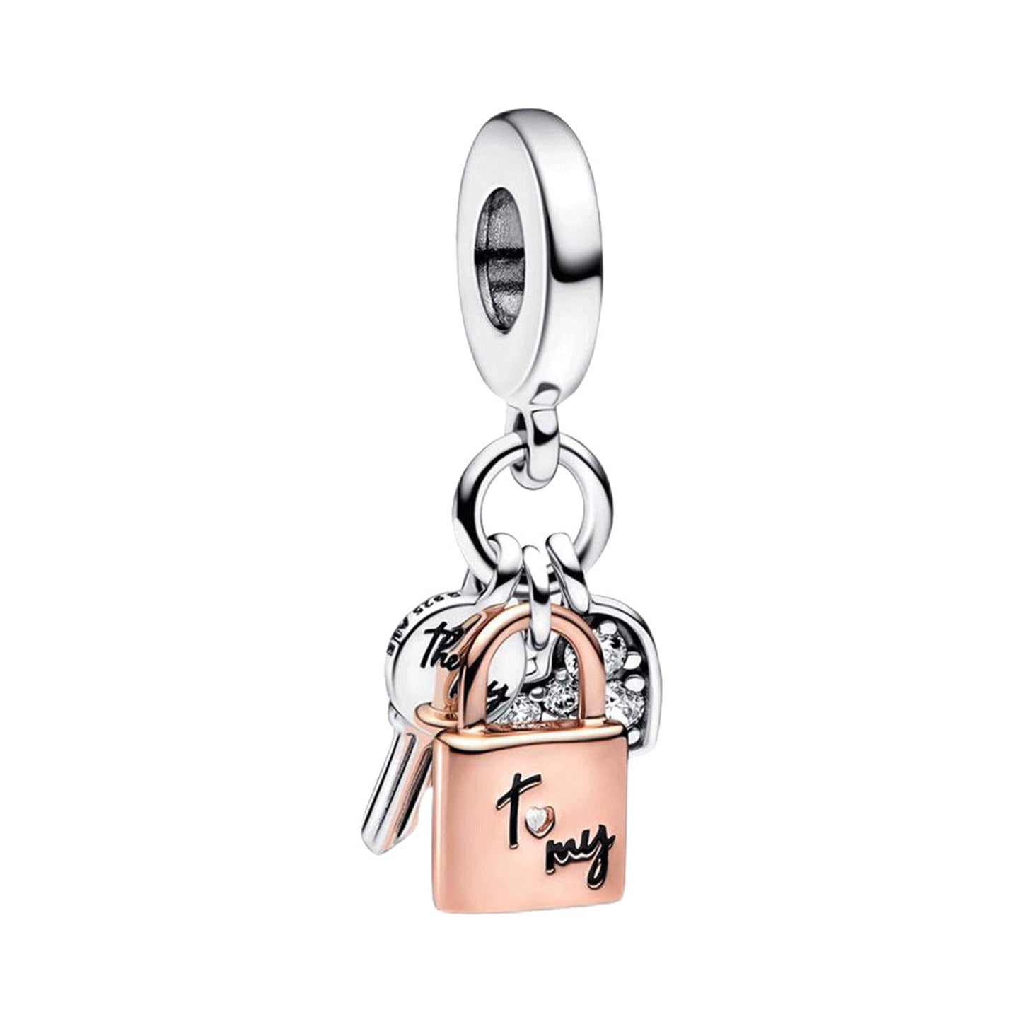 S925 Sterling Silver Rose Gold Lollipop Pendant Series Charm