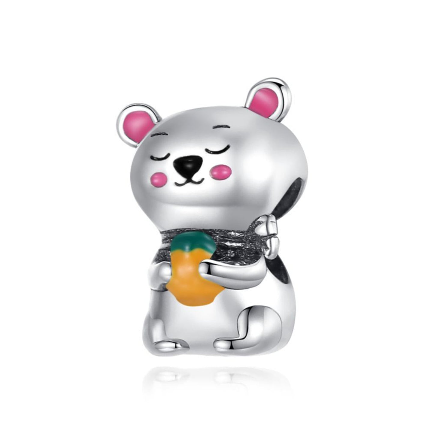 925 Sterling silver Rabbit Fortune Cat Beading Series Charm