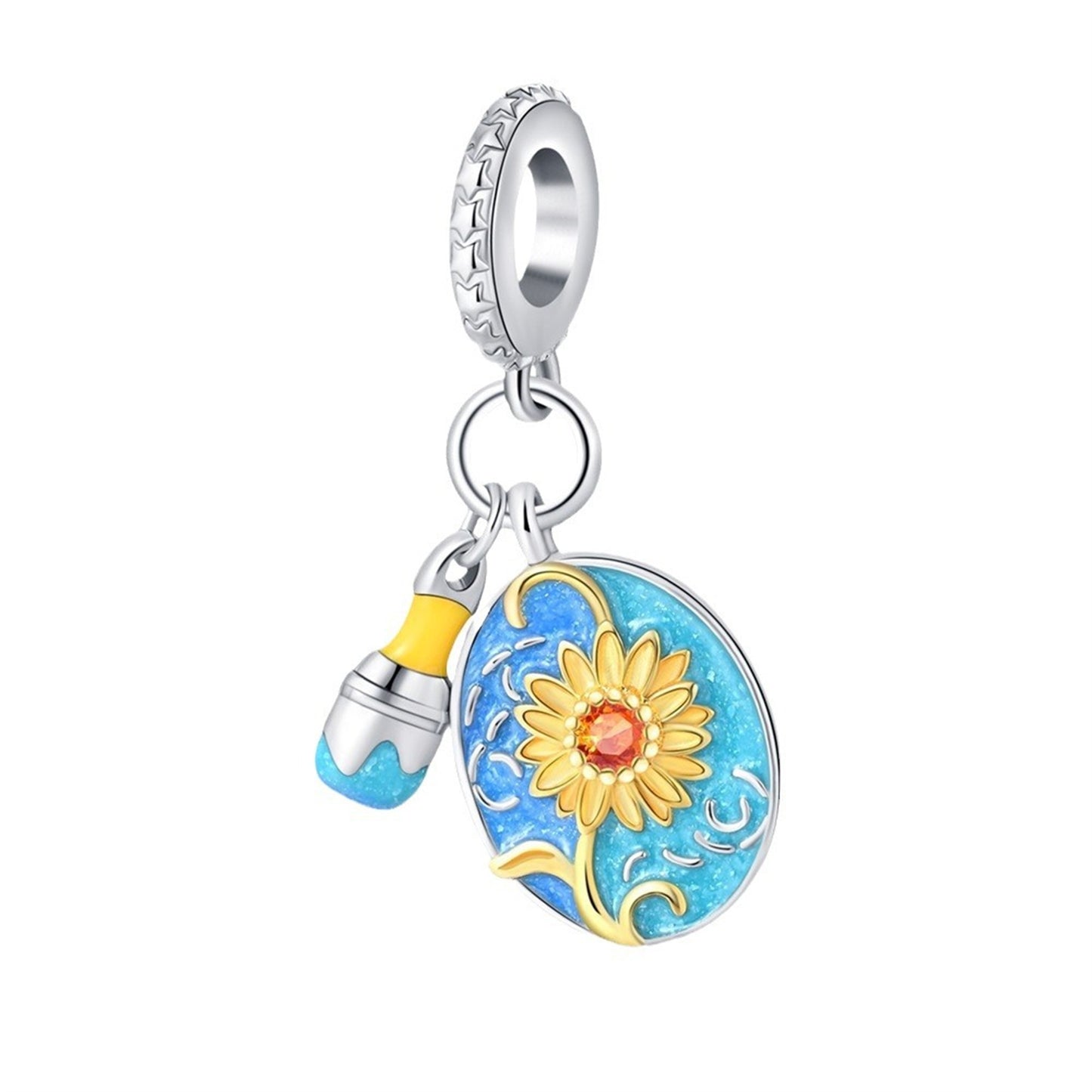 925 Sterling Silver Color Palette Pendant Series Charm