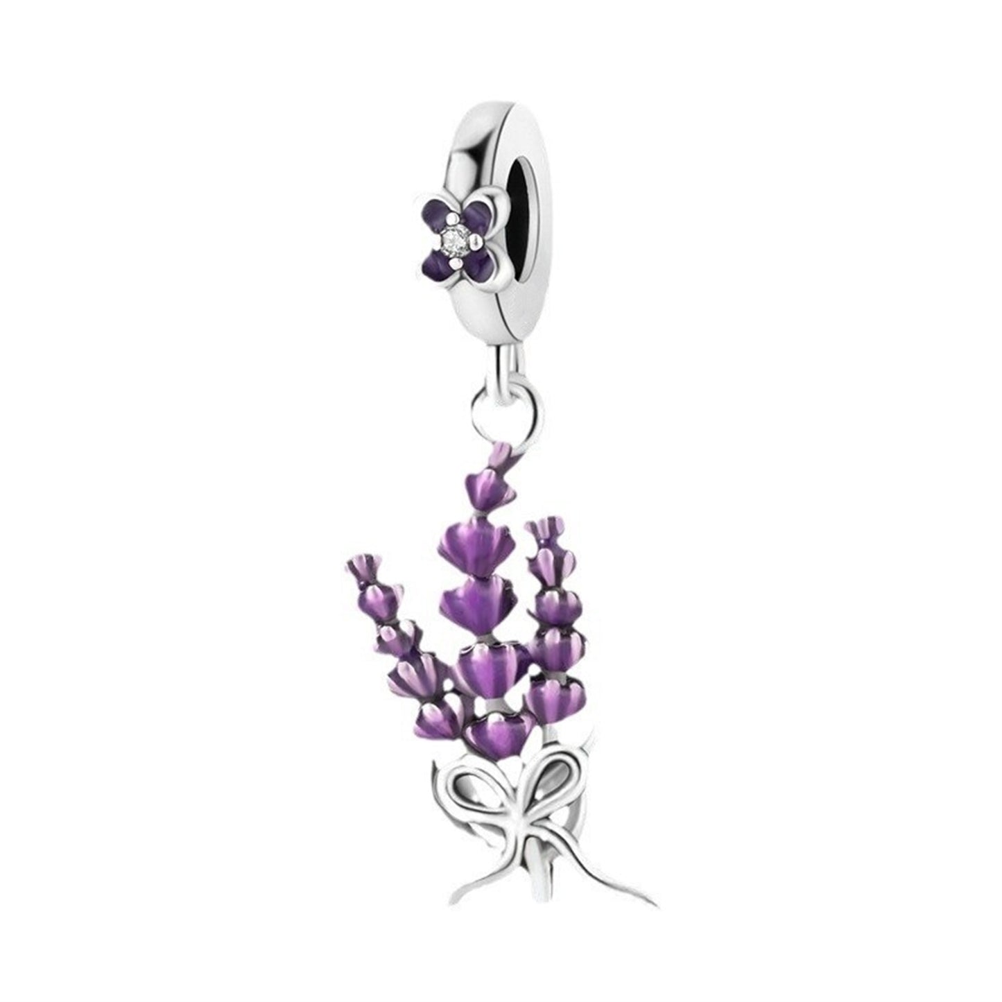 925 Sterling SilverPlant Lavender Pendant Series Charm