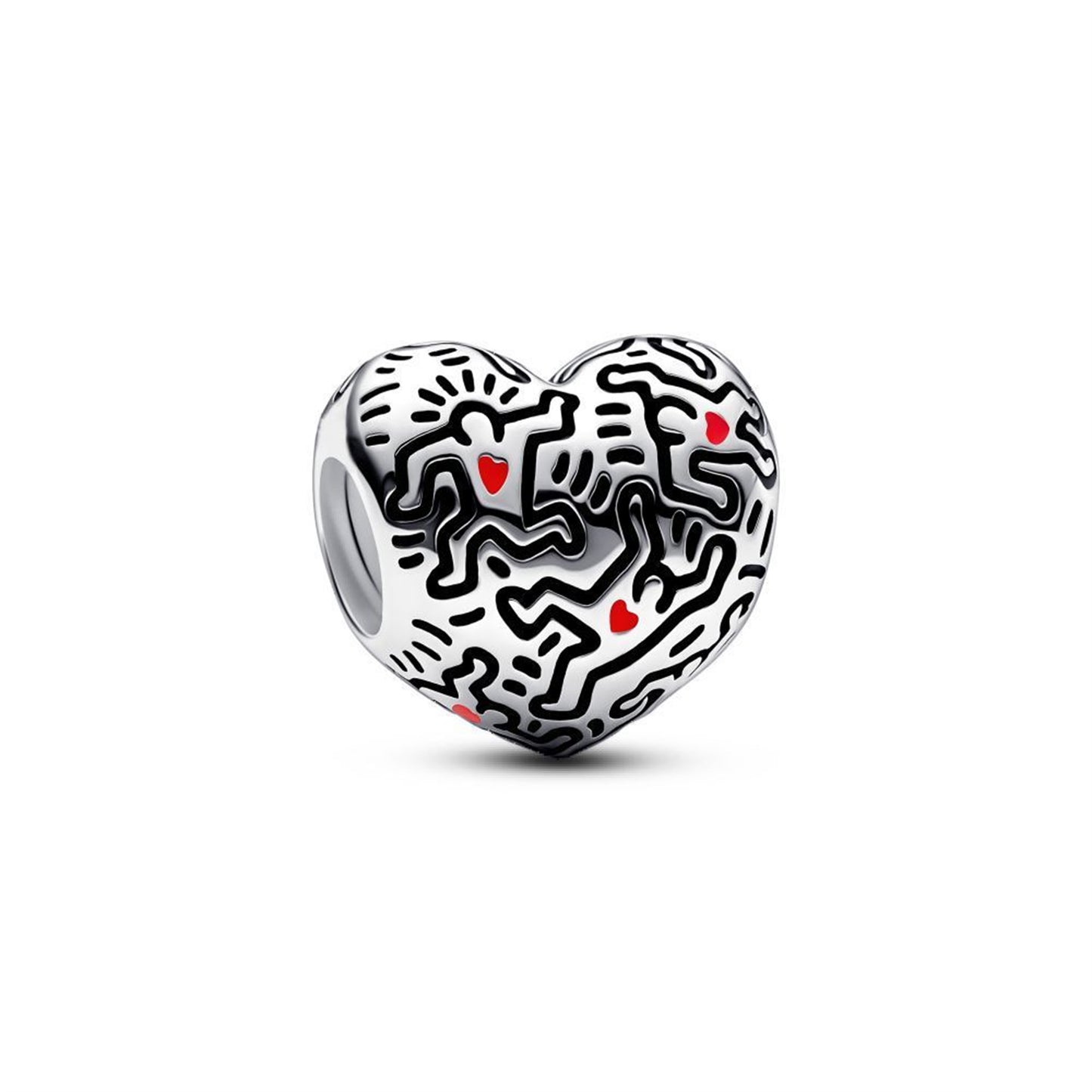 S925 Sterling Silver Exquisite Heart Beaded Series Charm