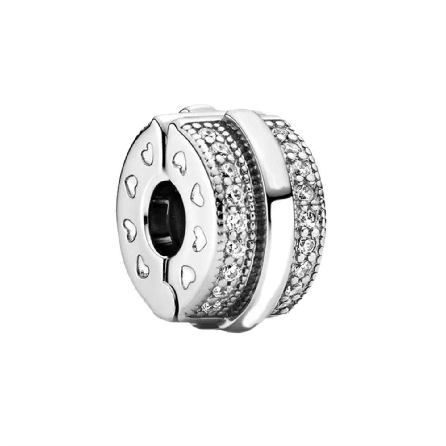 S925 Sterling Silver Popular Positioning Button Beaded Series Charm