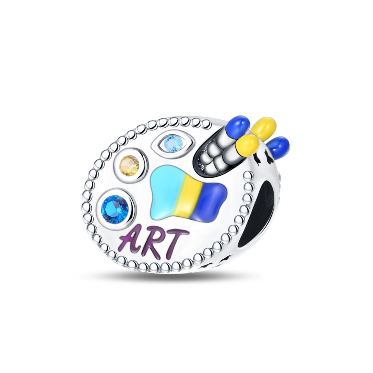 925 Sterling Silver Color Palette Pendant Series Charm