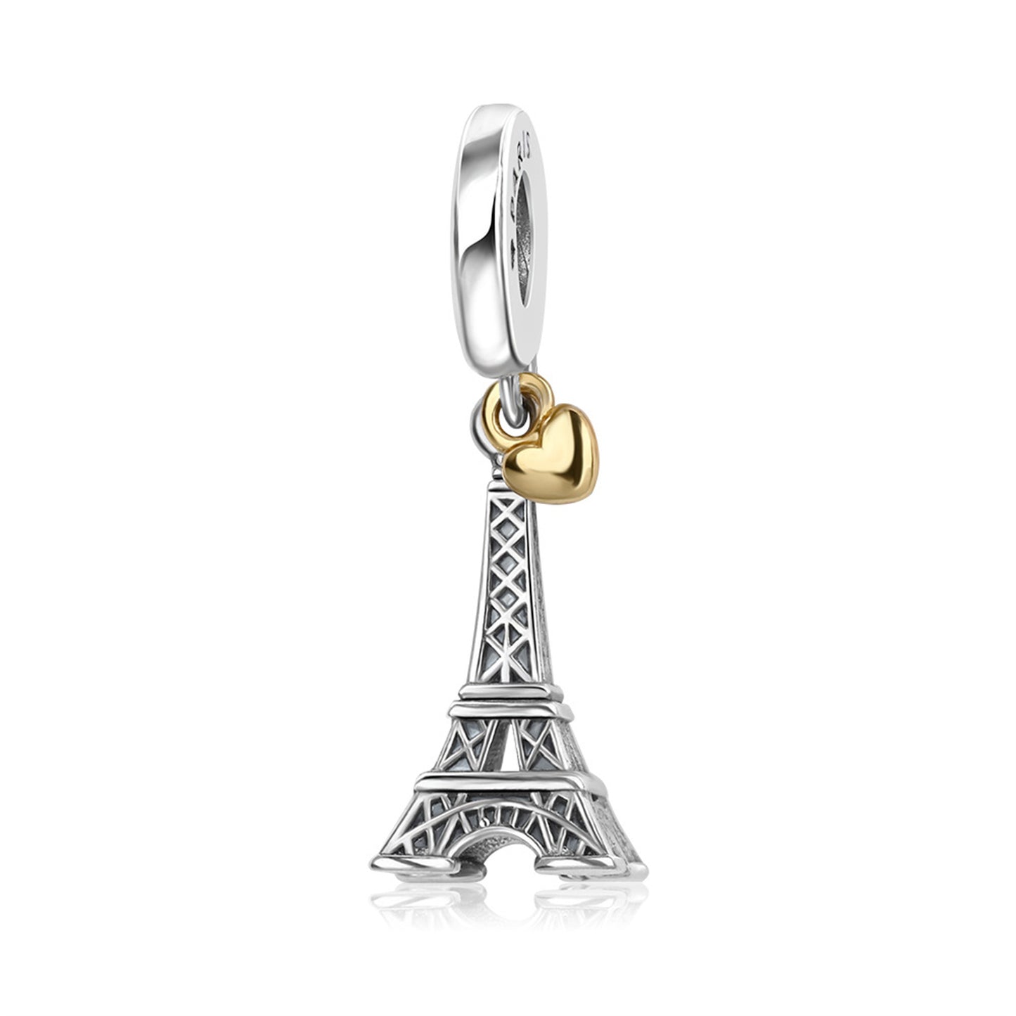 925 Sterling silver Paris Tower Aircraft Pendant Series Charm