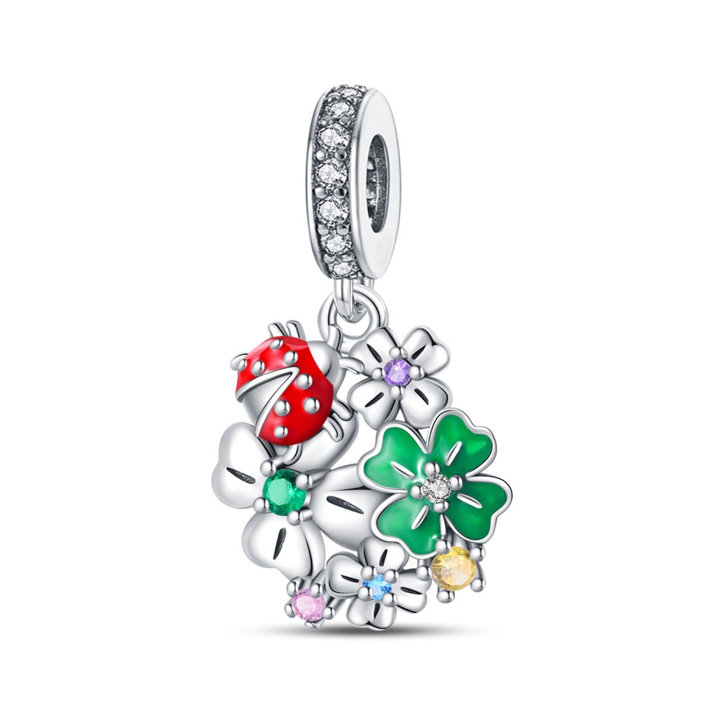 925 Sterling Silver Cute Animal Mouse Pendant Series Charm