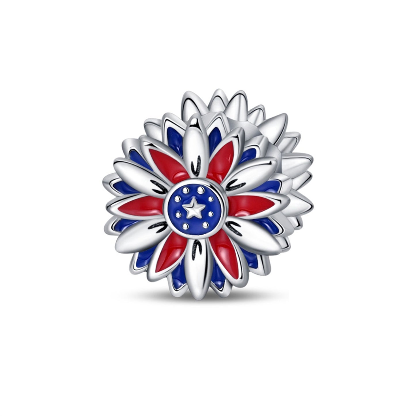 925 Sterling Silver American Style Flag Pendant Series Charm