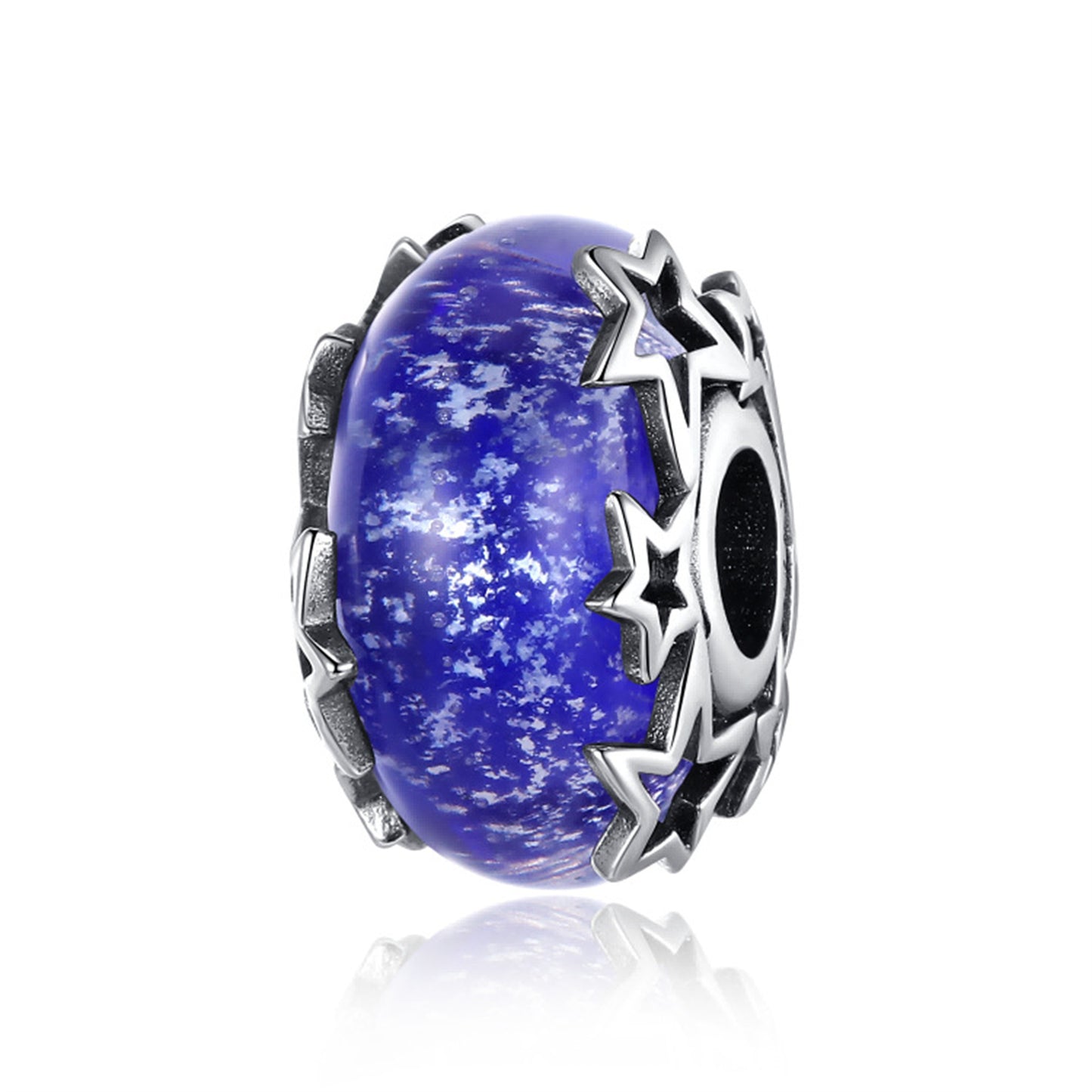 S925 Sterling Silver Butterfly Glass Beaded Series Charm