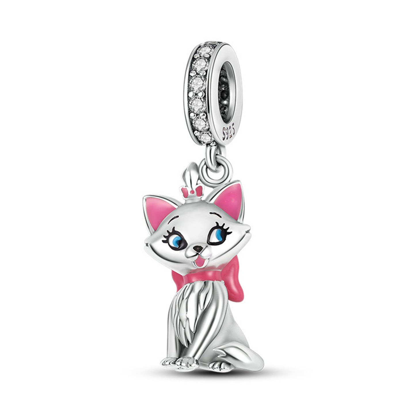 S925 Sterling Silver Cute Animal Fox Pendant Series Charm