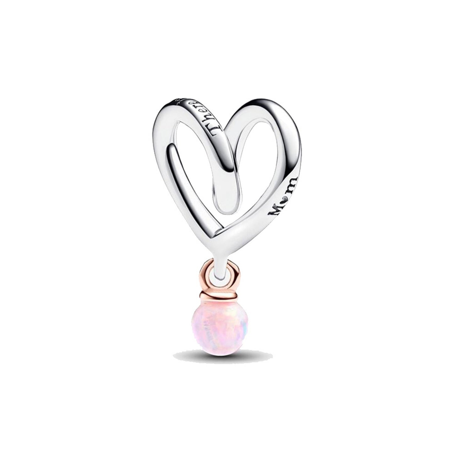 S925 Sterling Silver Pearl Rose Beading Series Charm