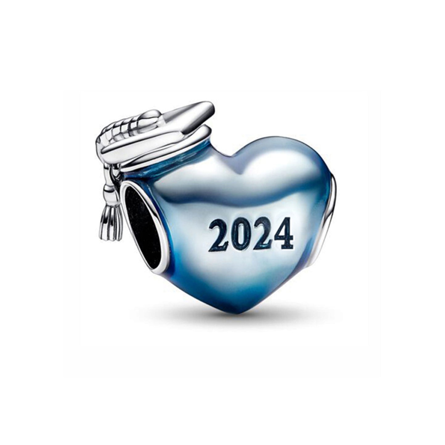925 Sterling silver Graduation season new pink love graduation cap Beading Series Charm