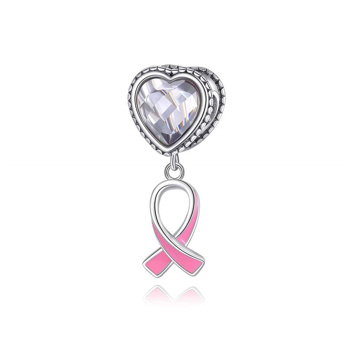 S925 Sterling Silver Color Love Engraved Pendant Series Charm