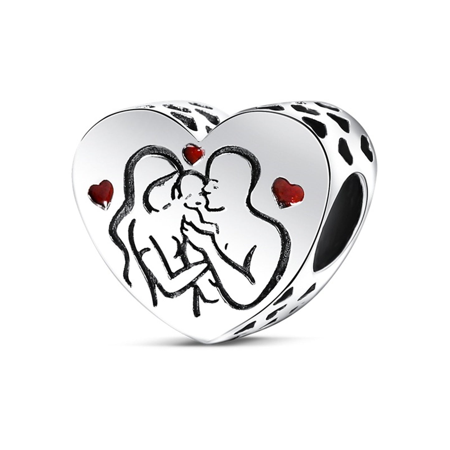 925 Sterling Silver Friendship Love Beaded Series Charm