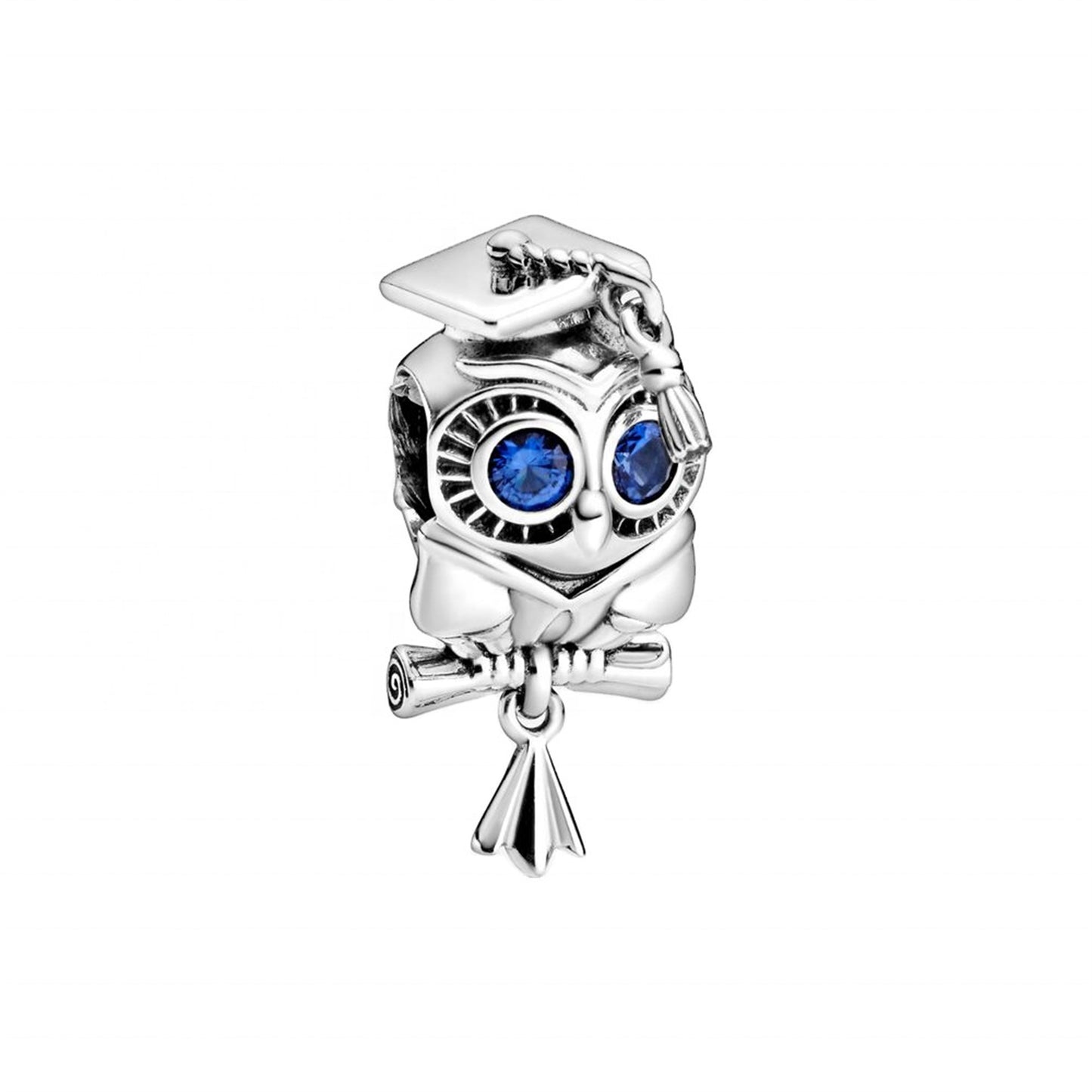 S925 Sterling Silver Animal Lion Owl Beaded Series Charm