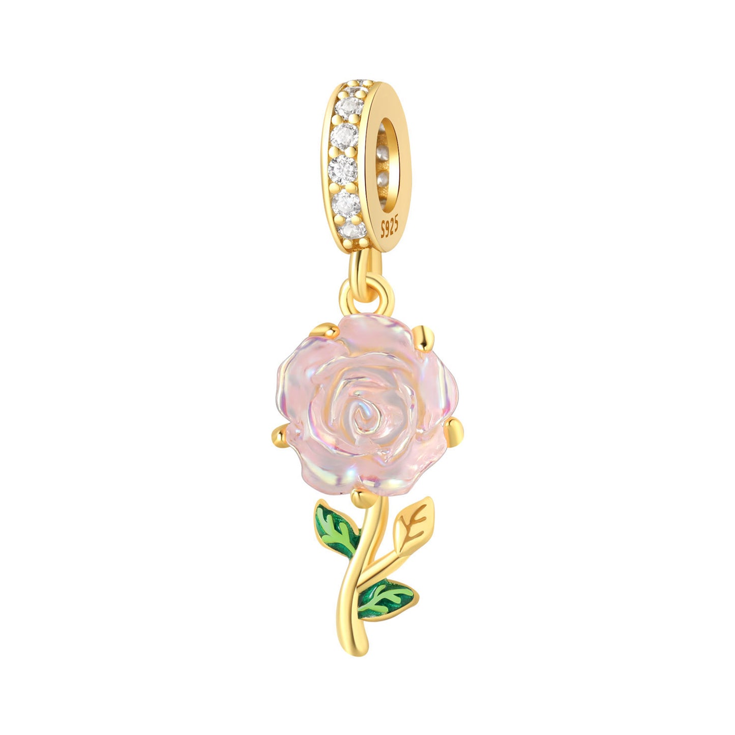 925 Sterling Silver Exquisite Flowers Tulip Pendant Series Charm