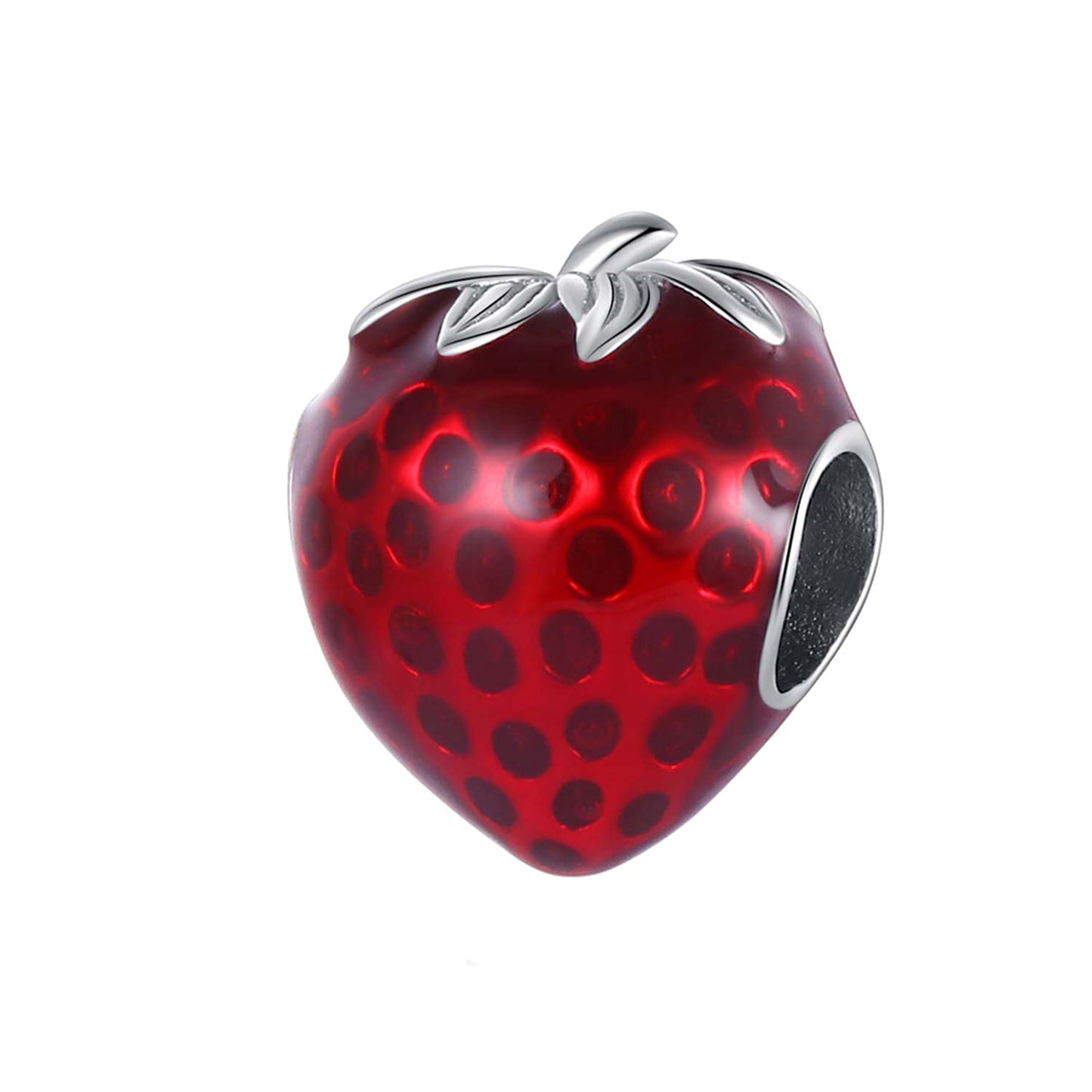 S925 Sterling Silver Fruit Pomegranate Beaded Series Charm