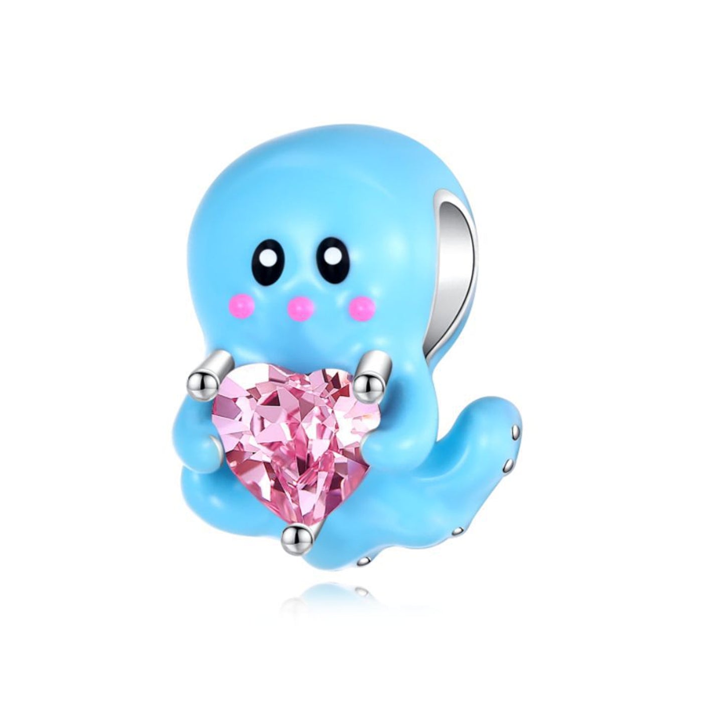 S925 Sterling Silver Turtle Dolphin Blue Beading Series Charm
