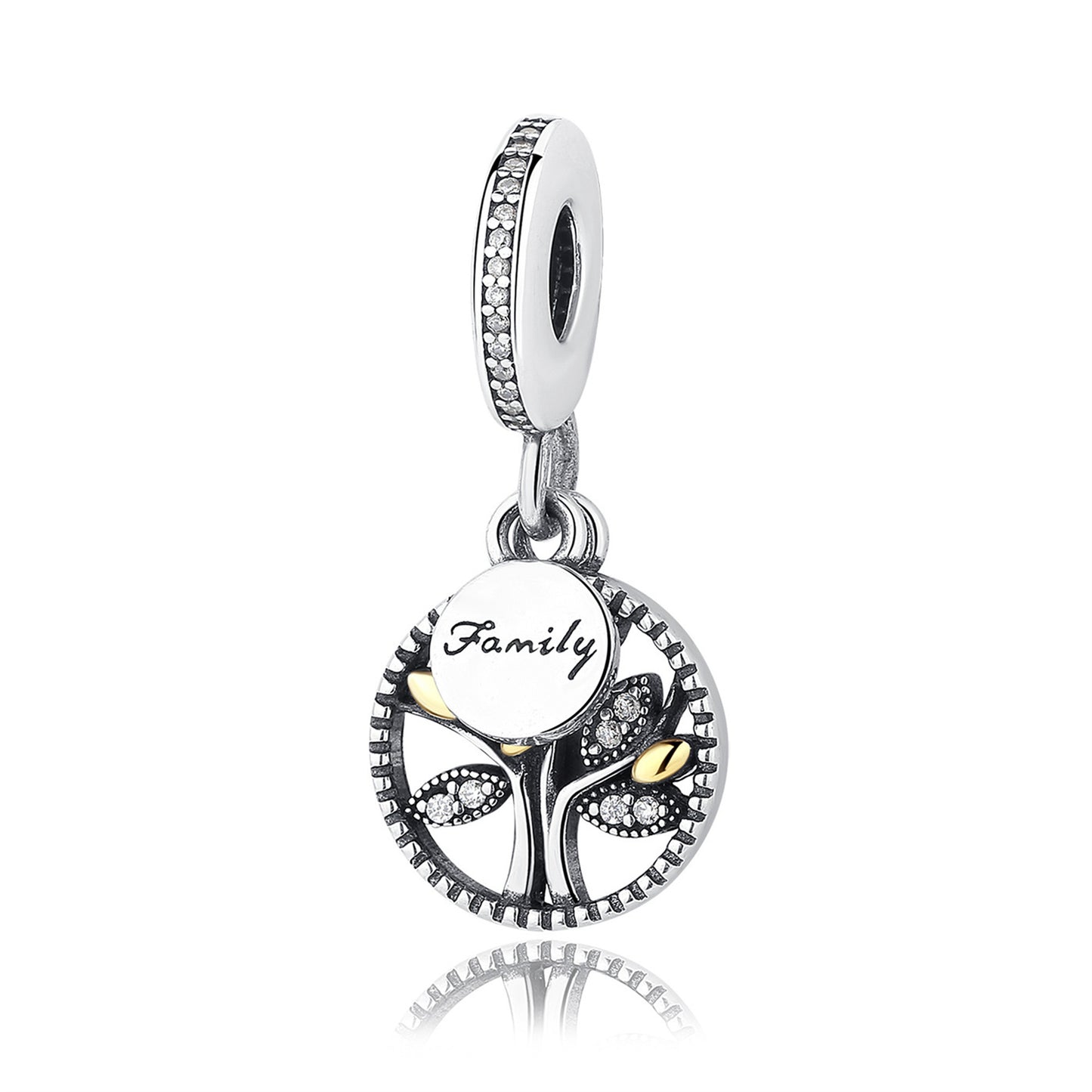 S925 Sterling Silver Family Pendant Series Charm