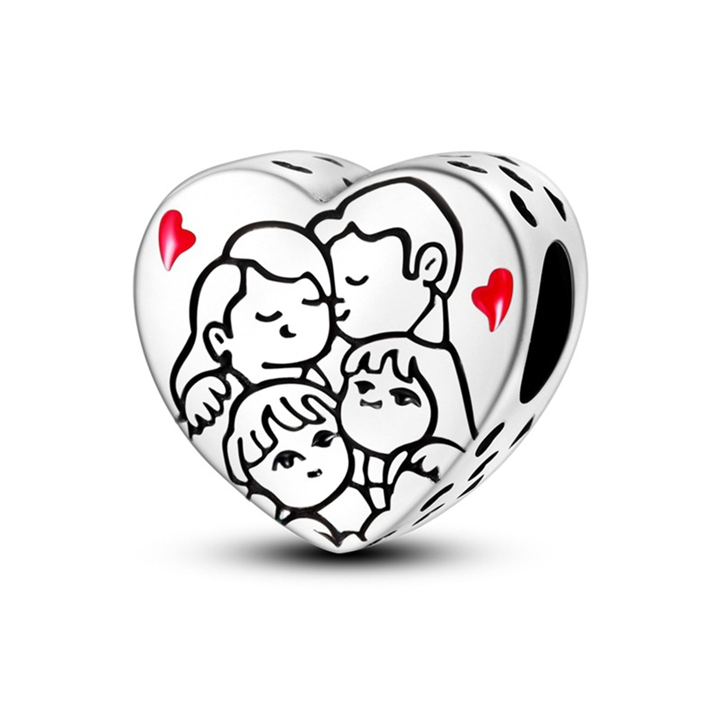 925 Sterling Silver Friendship Love Beaded Series Charm