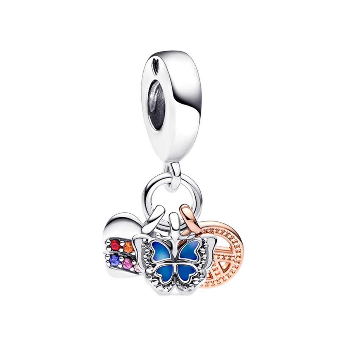 S925 Sterling Silver Rose Gold Lollipop Pendant Series Charm