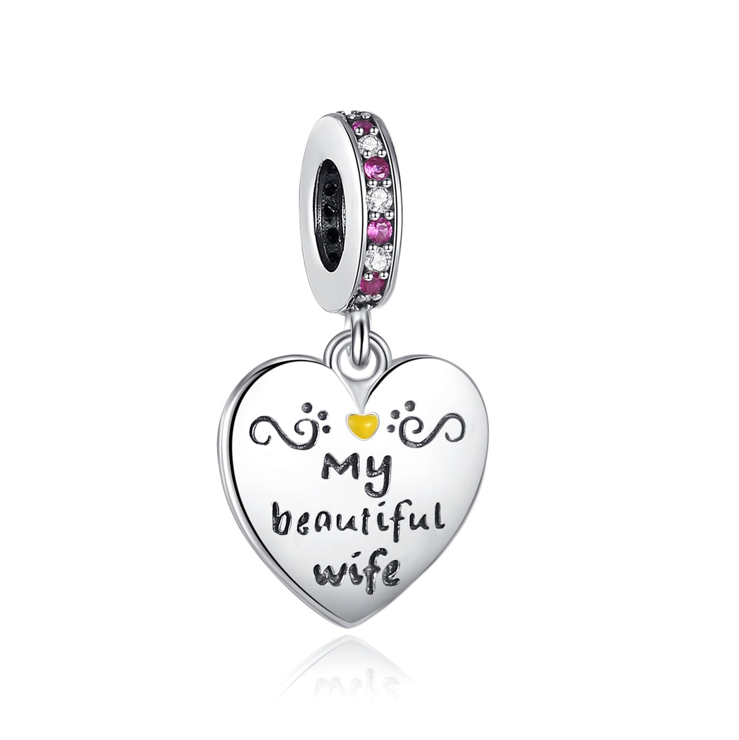 925 Sterling silver Unicorn Animal Heart Pendant Series Charm