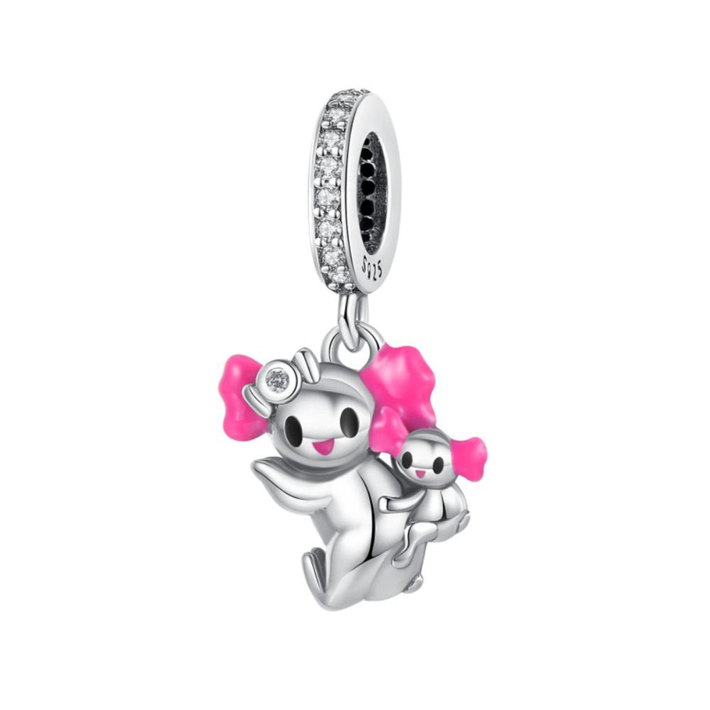925 Sterling silver Cute Animal Koala Pendant Series Charm
